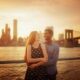 cute couples photos at NYC Brooklyn Bridge