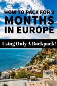 The Ultimate Europe Packing List | What To Pack For Europe | What To Pack For Europe For 3 Months | What To Pack For Europe In Summer | Europe Packing List | How To Pack A Carry On | Best Packing List For Europe | What to pack for summer in Europe | Europe Travel Tips | Follow Me Away Travel Blog | What to pack for one month in Europe