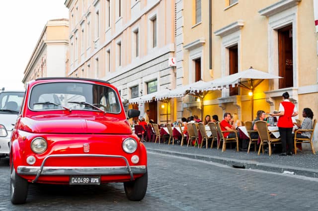 hire a car in italy