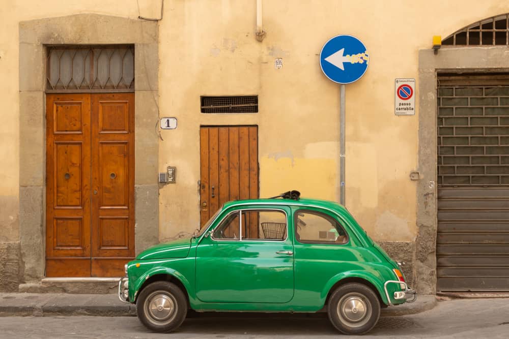 don't book your car in italy in a small town