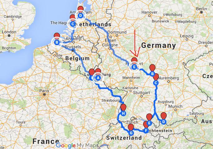 travel around europe by car