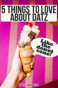 5 Things To Love About Datz | Follow Me Away Travel Blog | Where To Eat In Tampa | Best Recipes For Dinner | Doughnut Ice Cream Cone 