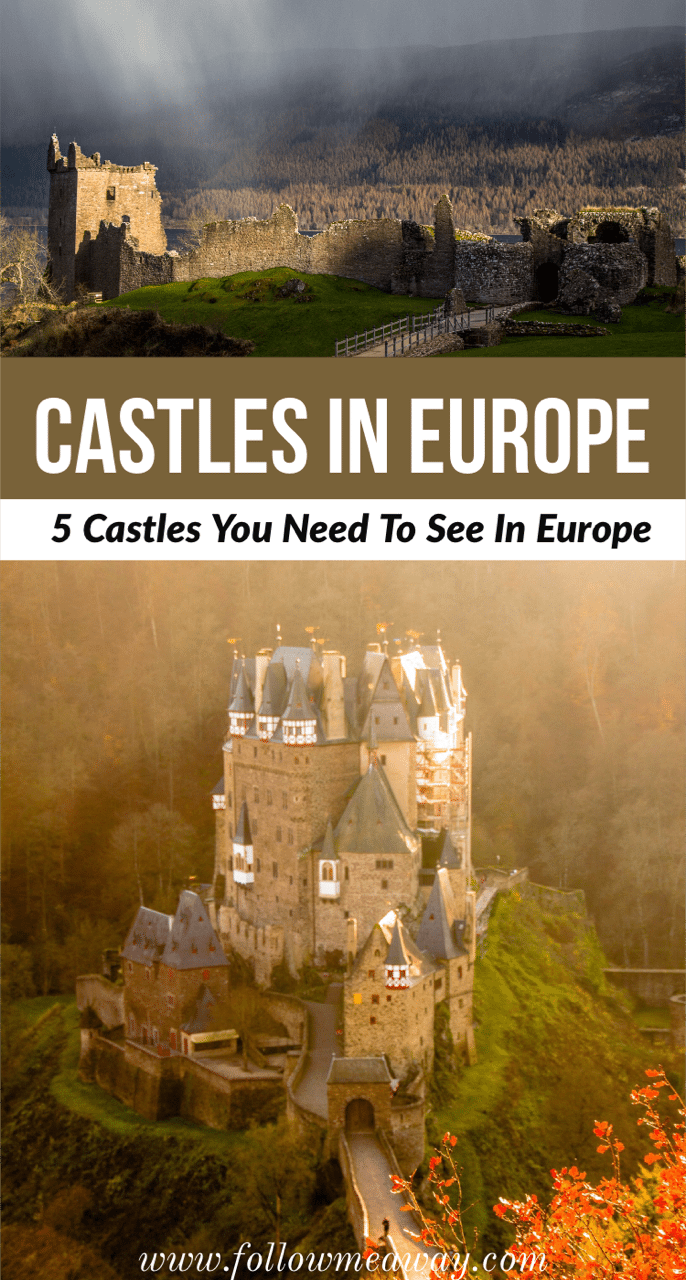 there are so many castles in europe to visit that it was hard to narrow down such a short list! European castles are full of dreamy history and you need to put these 5 castles in Europe on your bucket list! | amazing castles in England | best castles in Europe | #castles #europe #europetravel #england #france #scotland #Portugal #bestcastles #fairytale #traveltips 