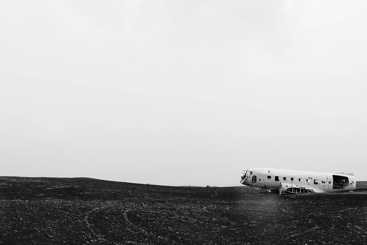 Solheimasandur is where you can see a plane wreck on a black beach in iceland