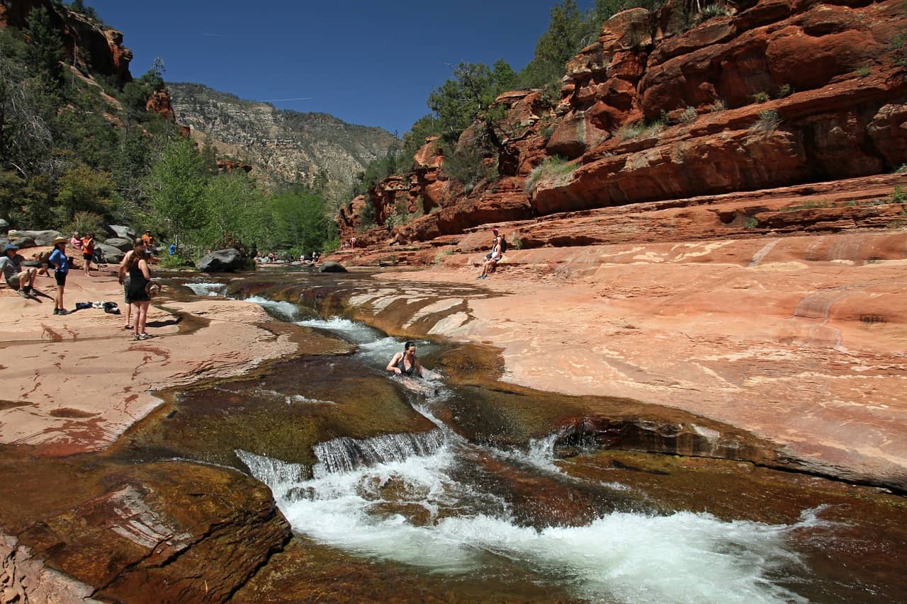 Slide Rock State Park is a fun part of the Arizona road trip itinerary 