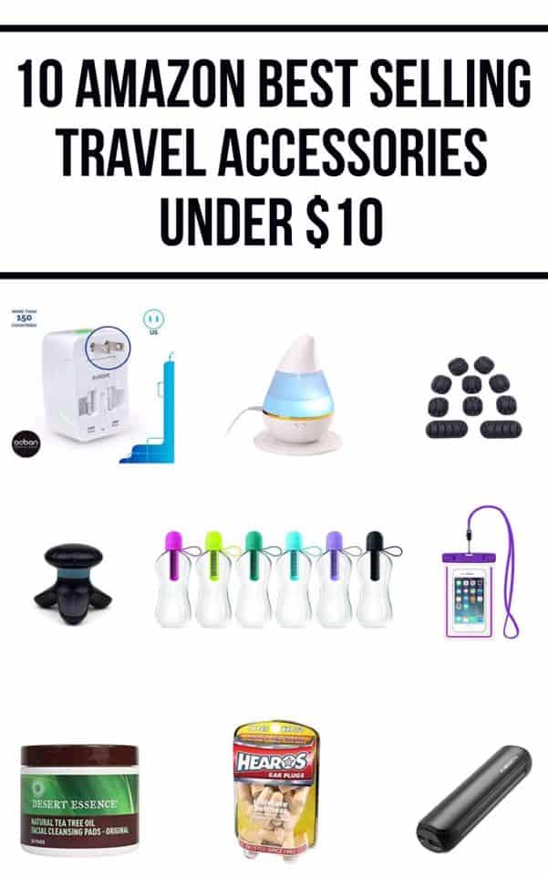 10 Of The Best Travel Accessories Under $10 | Top Travel Accessories For International Travel | Best Amazon Products For Travel | Best Travel Accessories On Amazon | Budget travel accessories | Travel accessories on a budget