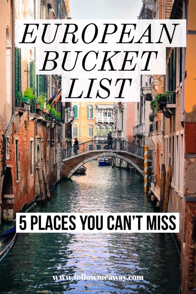 5 Places In Europe That Should be on Your Bucket List | Best europe travel destinations | bucket list european destinations | where to travel in Europe | european travel tips | cheap cities to travel in Europe | how to travel europe on a budget | where to travel in europe on your first trip