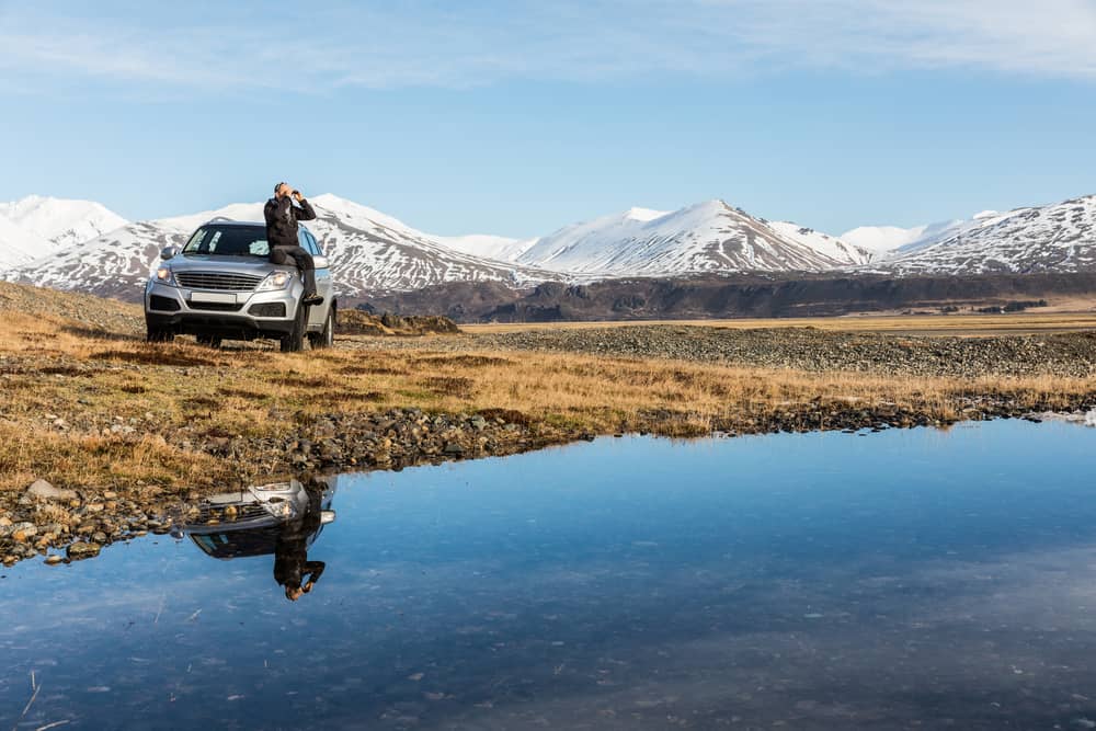car off-road in iceland which is illegal