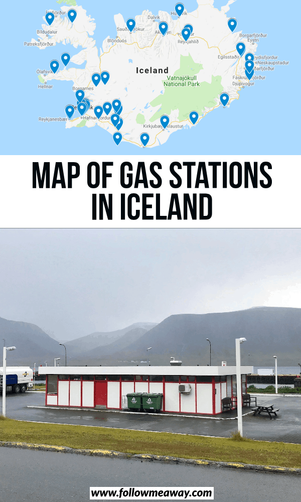 map of gas stations in iceland