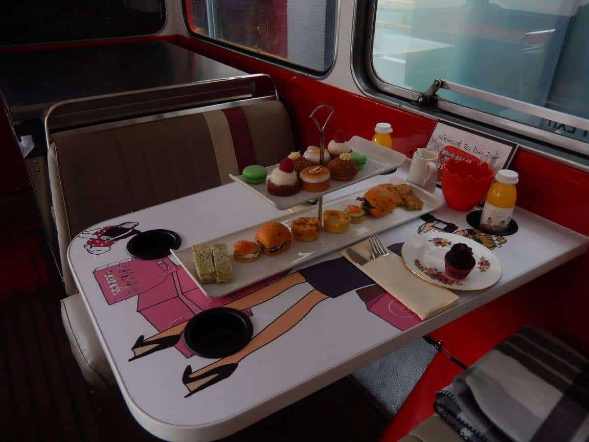 try the Afternoon tea bus in London