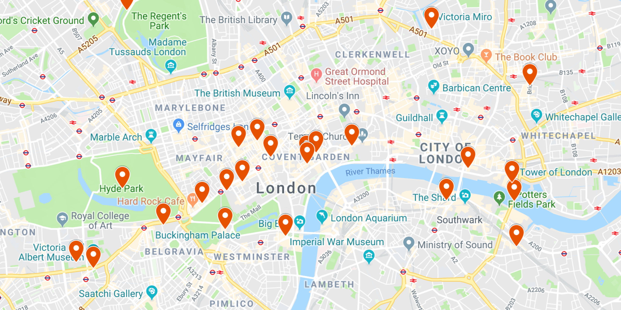 Mapa 4 Den Londýně Itinerář věcí vidět a dělat | 4 dny Londýn itinerář Mapa atrakcí 