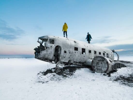 Visit the plane wreck for best things to do in iceland in winter