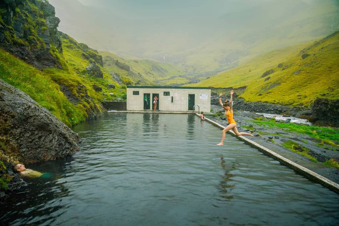 seljavallalaug hot springs is one of the best hot springs in Iceland to swim in