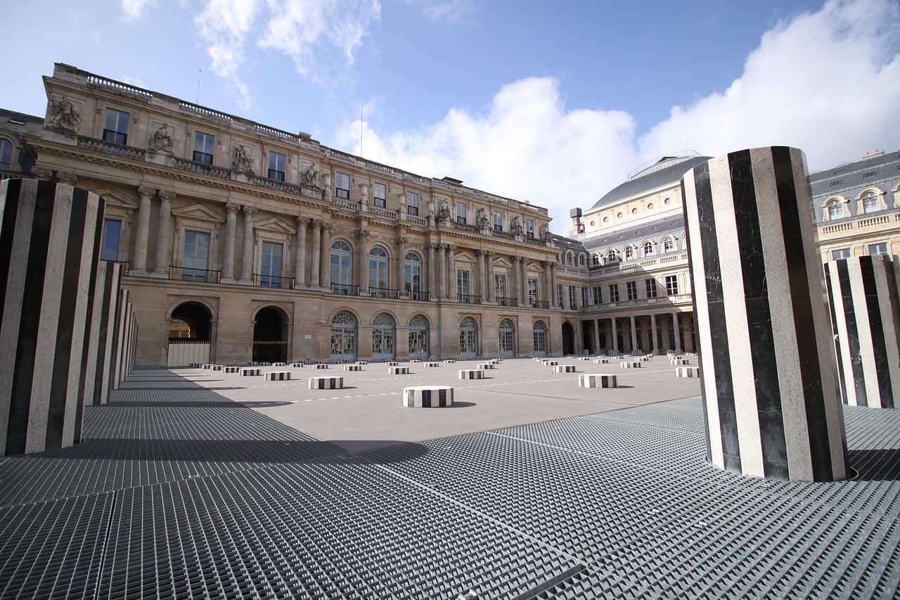 art installation at the Palais-Royal in paris during your paris itinerary | things to do in paris 