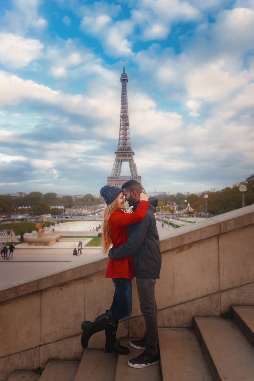 torcadero in paris couples photos in paris eiffel tower in paris