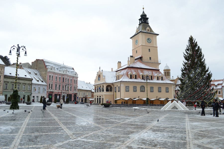 brasov romania in winter