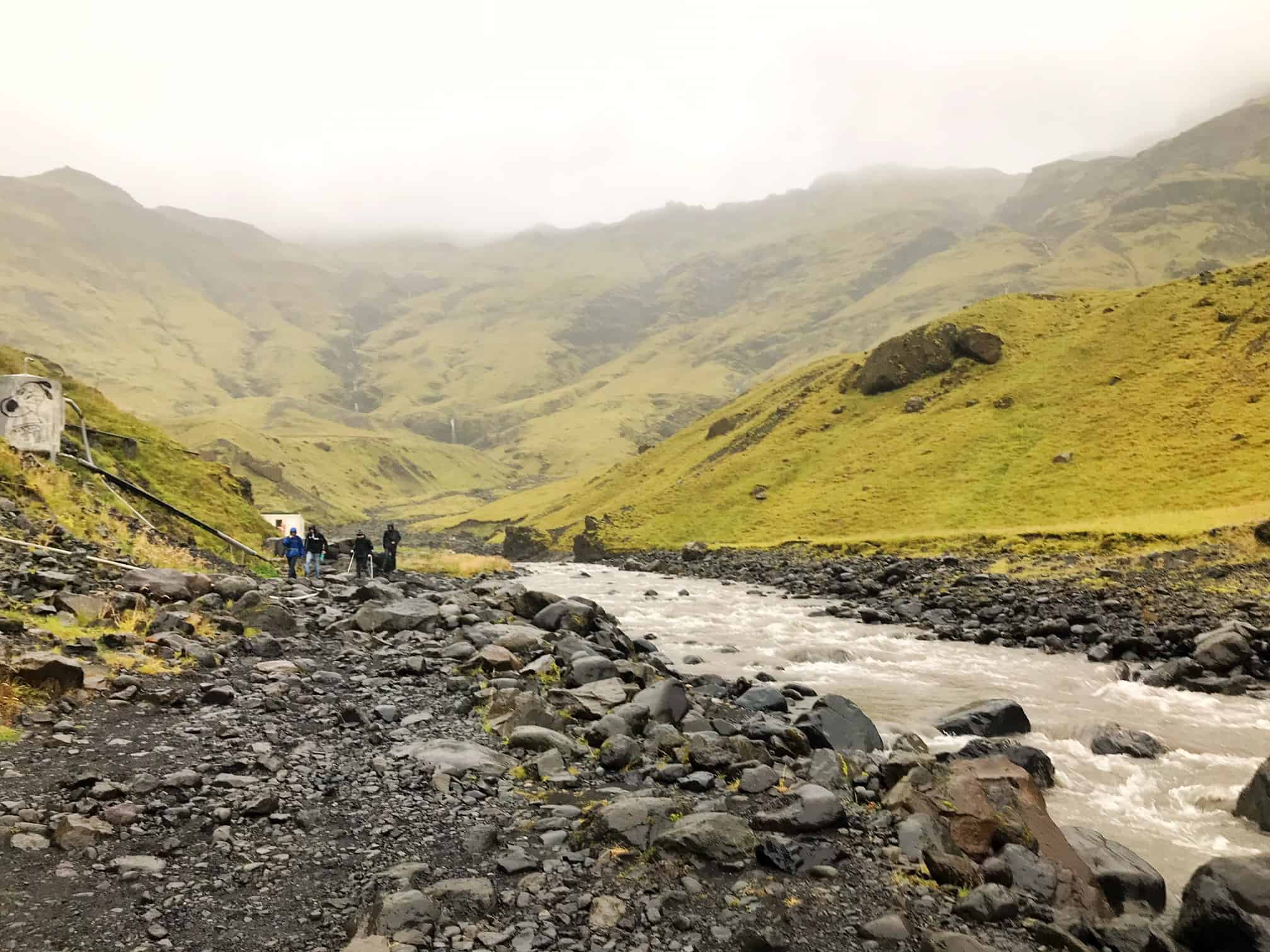 Hiking to Seljavallalaug hot springs in Iceland
