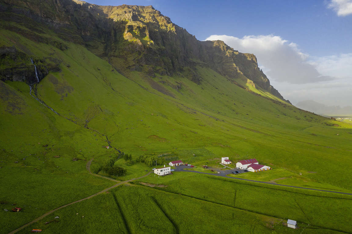 Drone footage of one of the best Airbnbs in Iceland