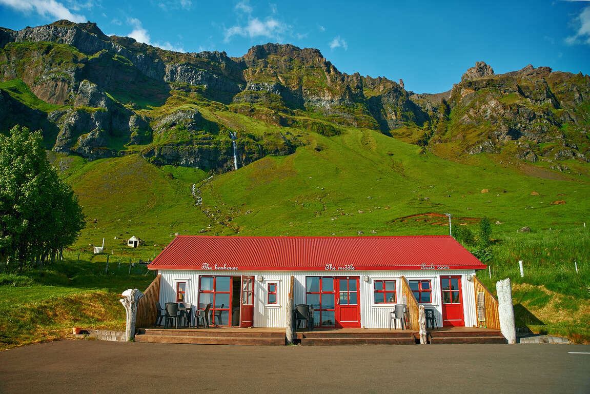 exterior of cute Iceland Airbnb