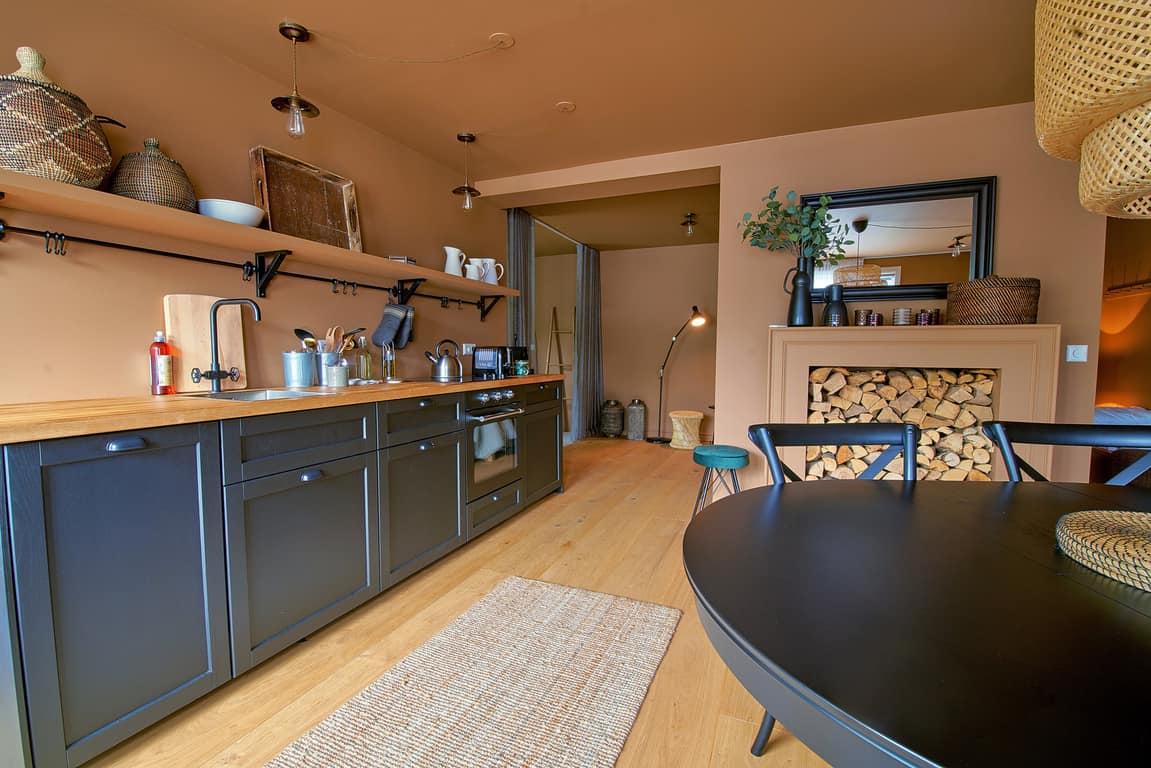 beautiful kitchen in airbnb in Iceland