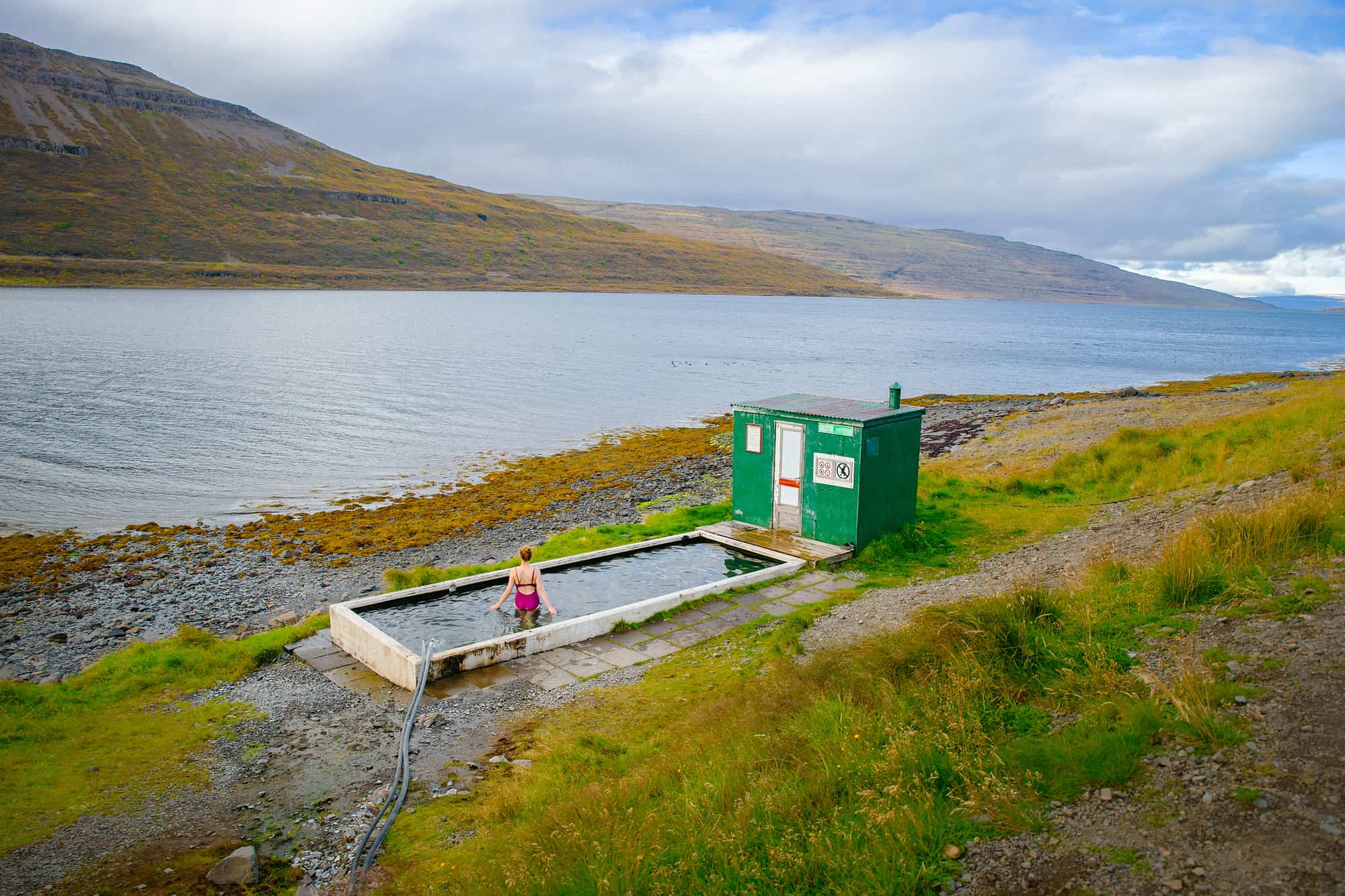 a Magical hot spring in Iceland located in the westfjords Iceland