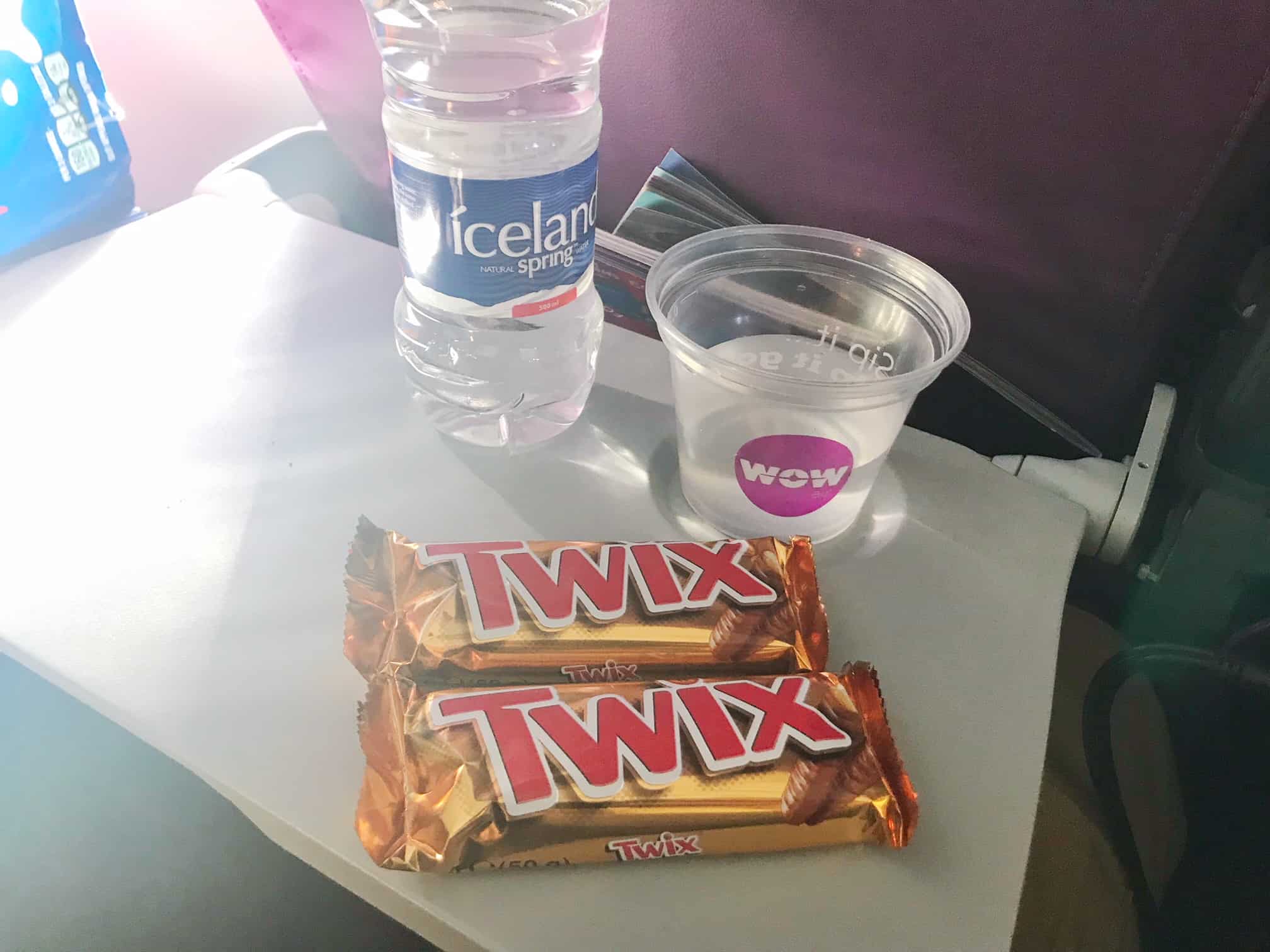 WOW air food on the plane