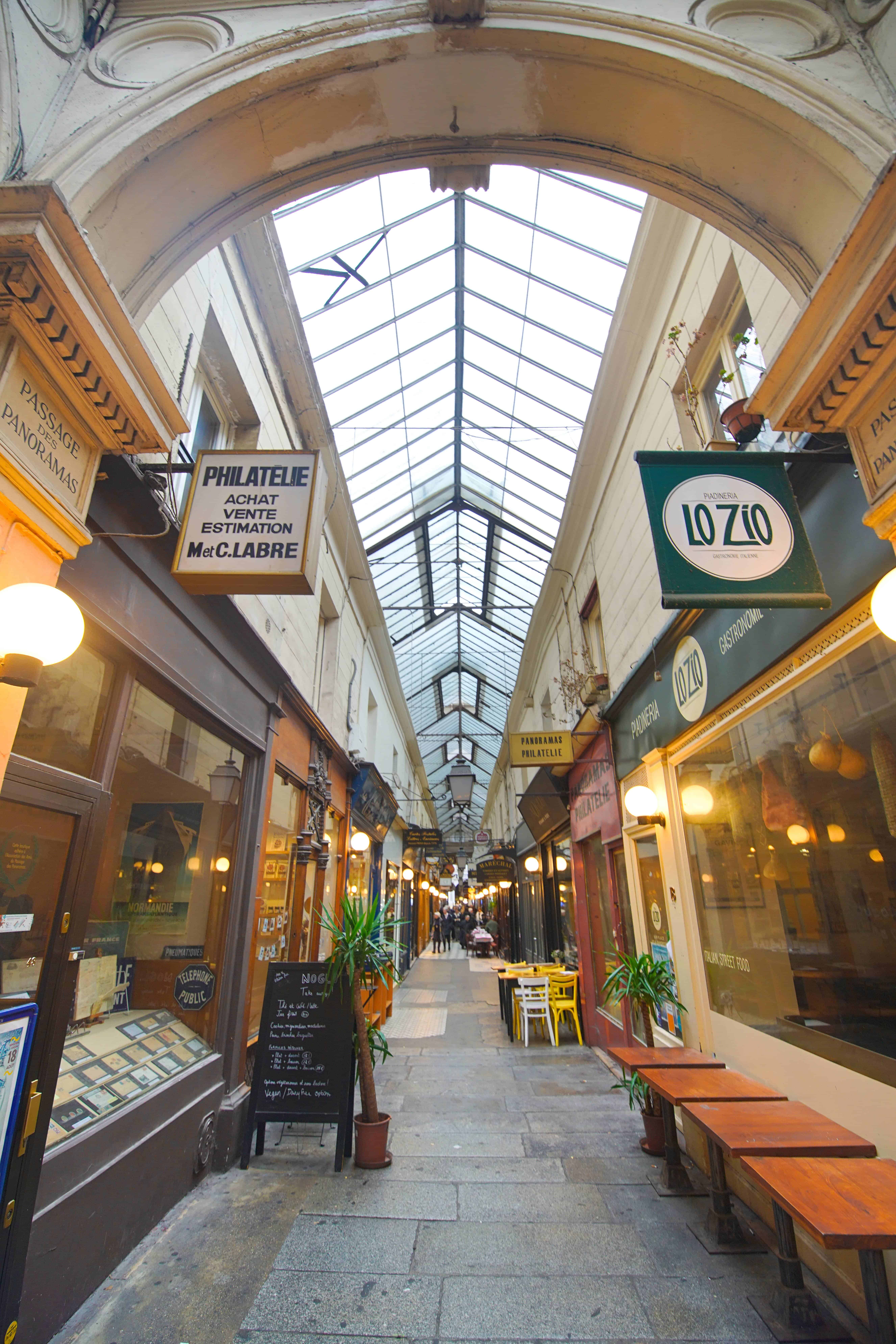 Passage des Panoramas covered shopping passage in Paris | secret paris shopping arcades 