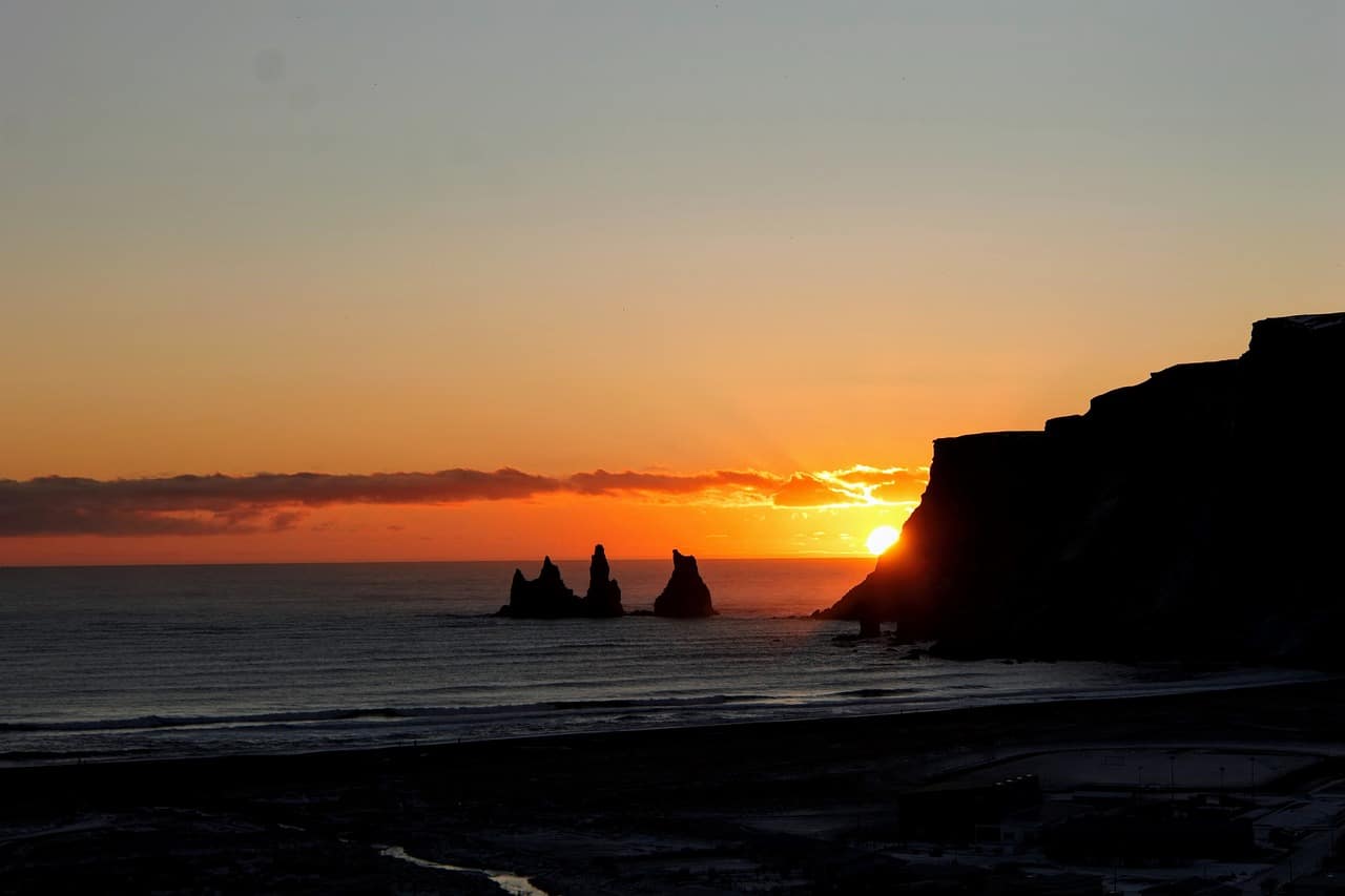 Days last longer during spring in Iceland | midnight sun in Vik Iceland