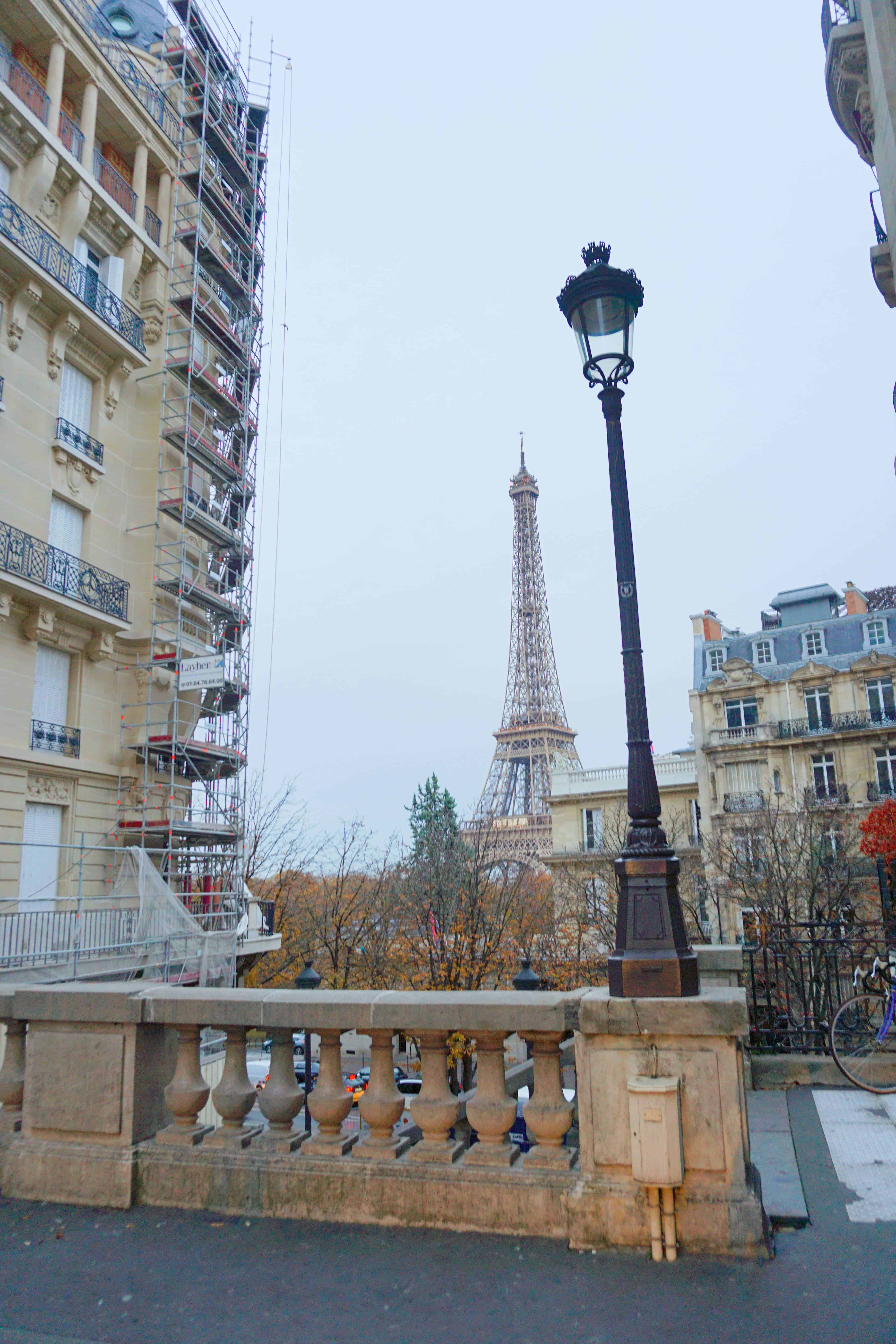 Avenue de Camoens is one of the cutest streets in Paris for a view of the Eiffel Tower