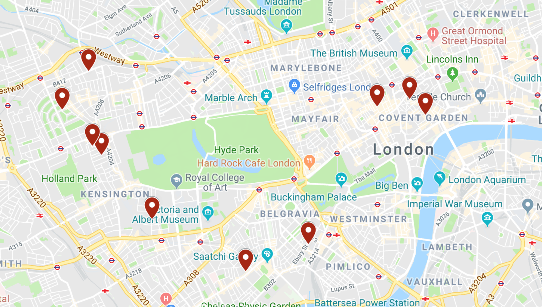 Map Of The Prettiest Streets In London | London Street Map