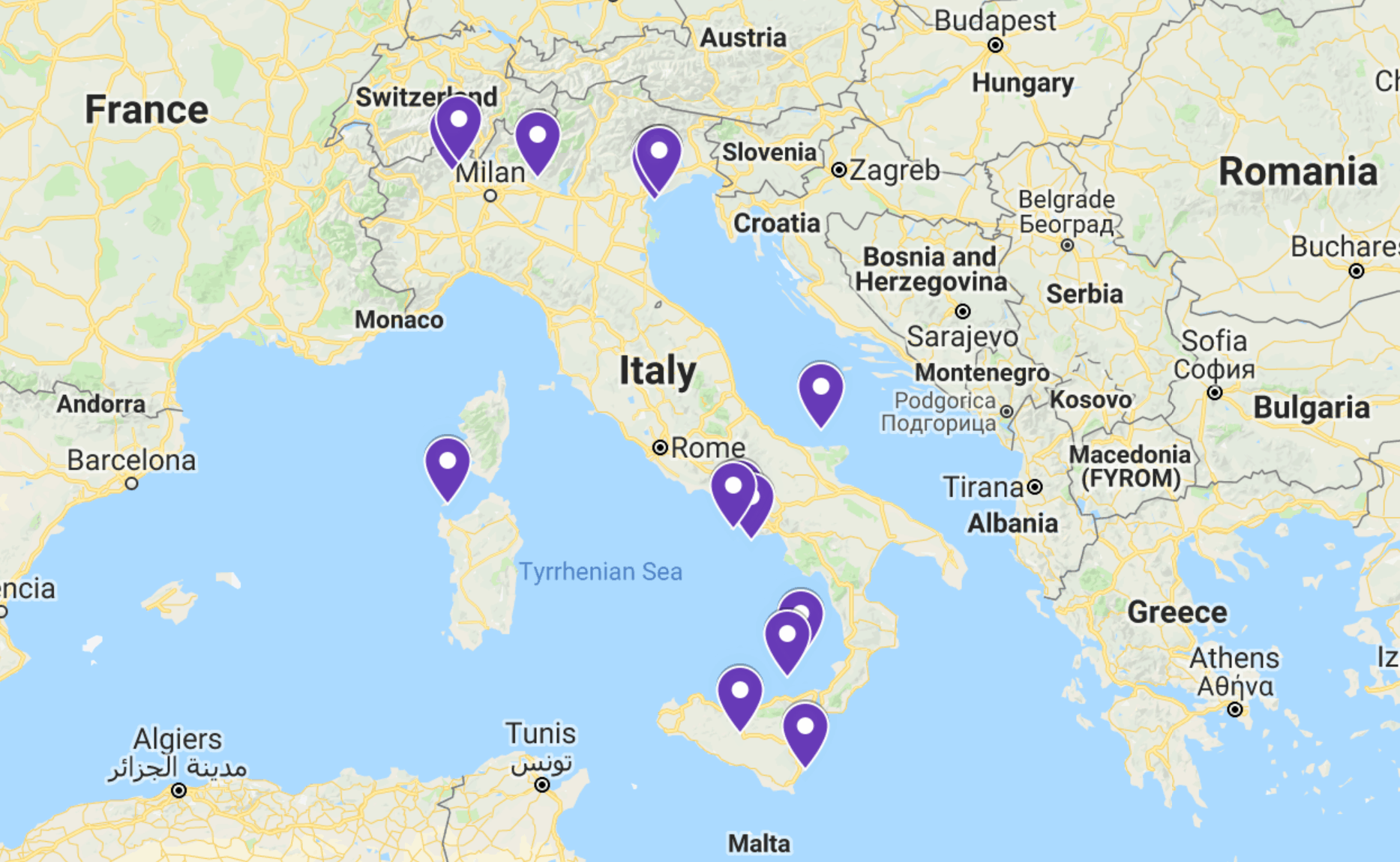 Italian Islands Map | Map Of the Best Italian Islands 