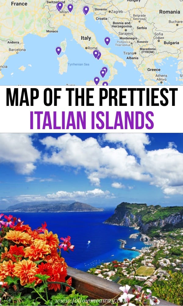 Map Of The Prettiest Italian Islands | 17 Of The Prettiest Italian Islands You Must Visit + Location Map | Italy Travel Tips | Where To Find Islands In Italy | Venice Italy | Italian Travel Destinations You Must See