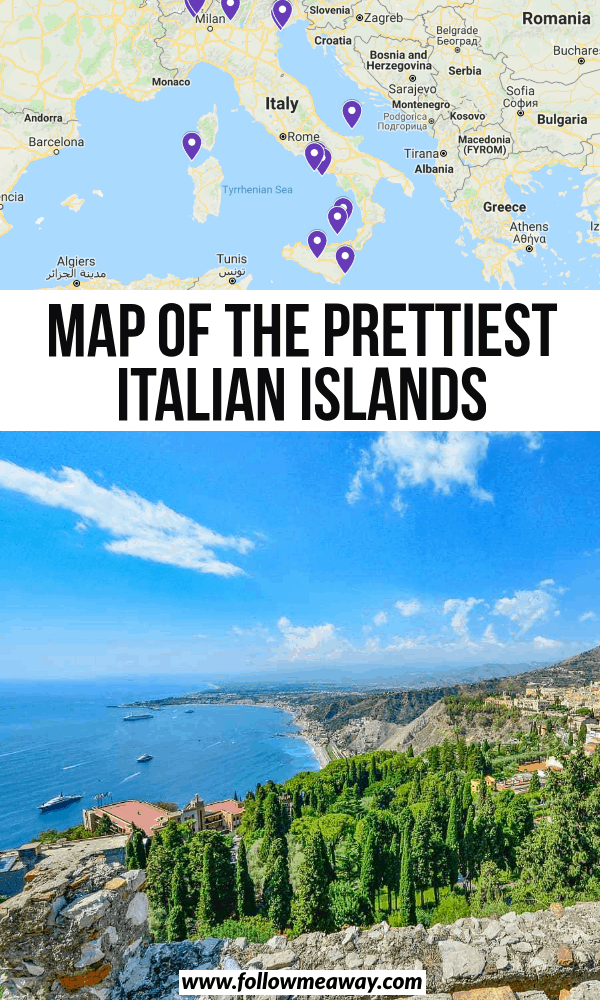 map of the prettiest italian islands