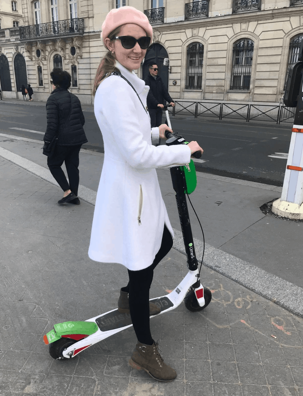Renting scooters in Paris is a great way to get around during spring in Paris! 