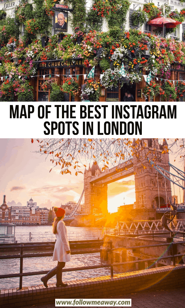 map of the best instagram spots in london
