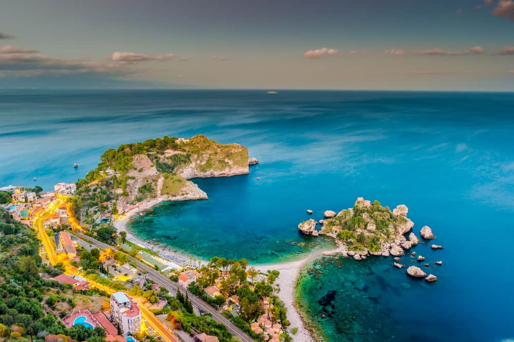 beautiful shot of Isola Bella one of the best beaches in Sicily 