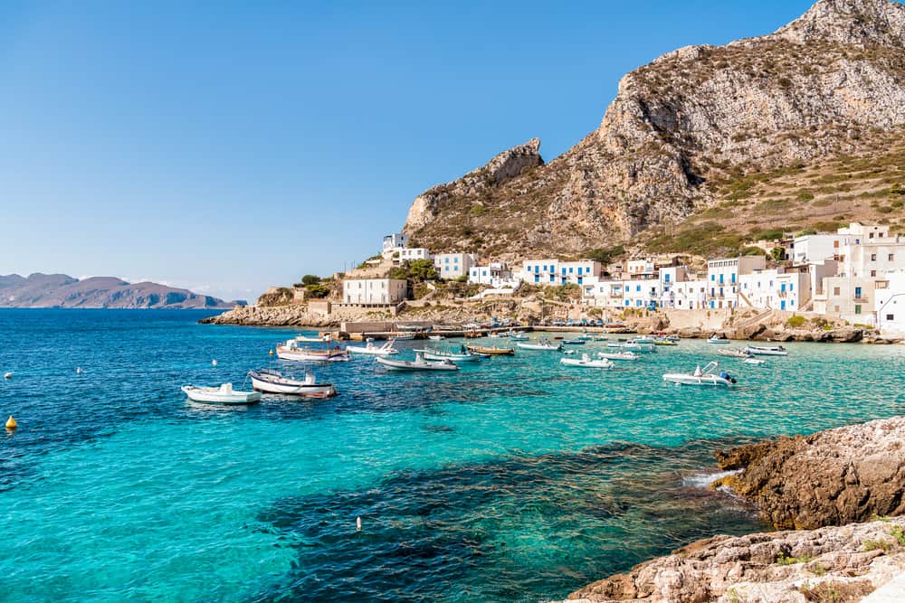 blue water in Levanzo Sicily Beach