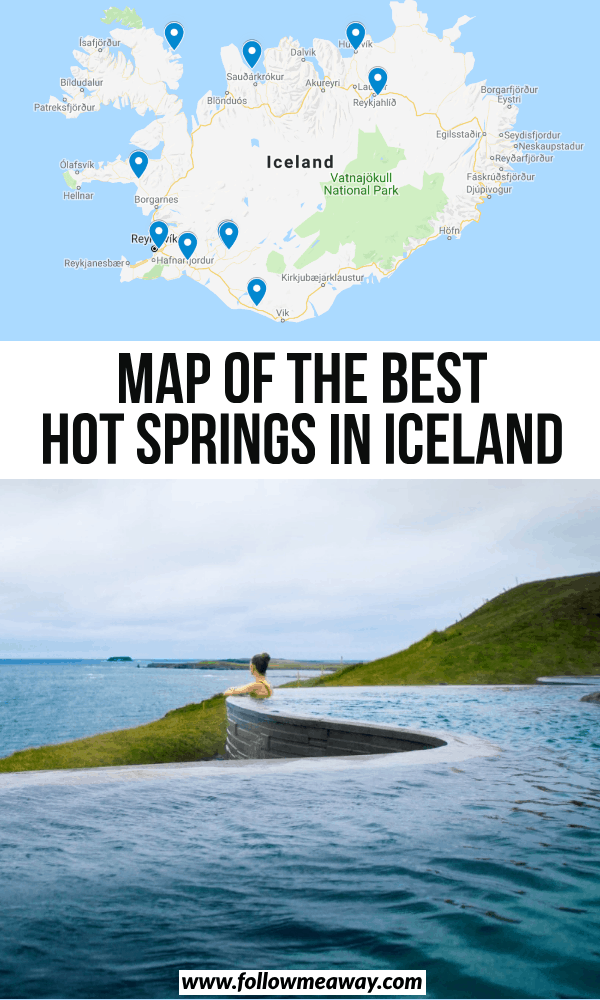 map of the best hot springs in iceland