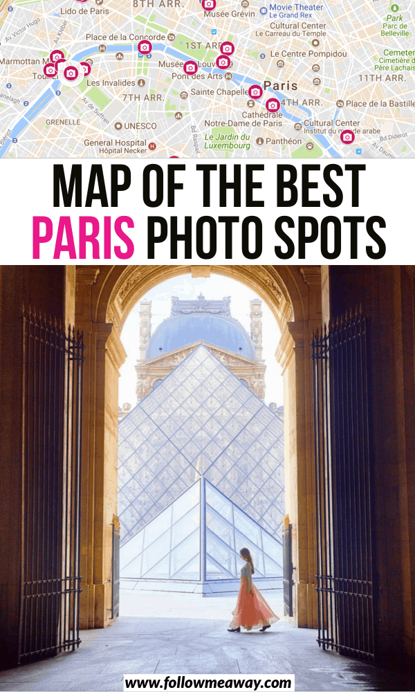 map of the best paris photo spots