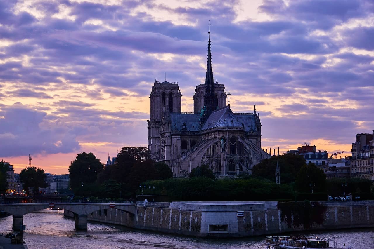 Notre Dame Cathedral Is A Centrally Located Spot For Sunset In Paris