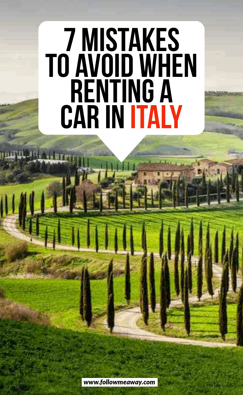 7 mistakes to avoid when renting a car in italy