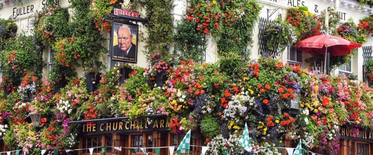 Churchill Arms is the best London photography location | most Instagrammable places in London
