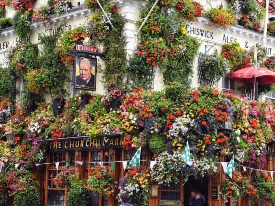 Churchill Arms is the best London photography location | most Instagrammable places in London