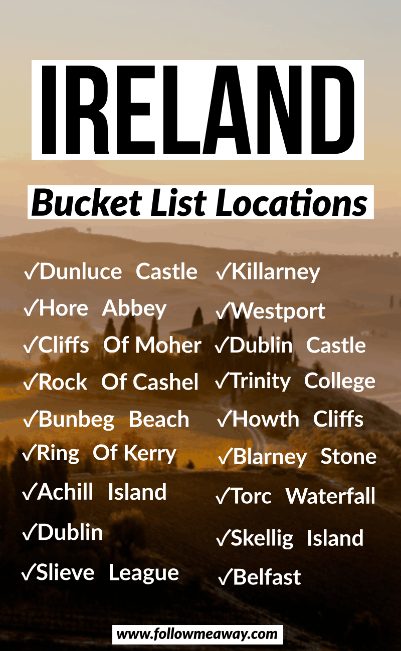 ireland bucket list locations