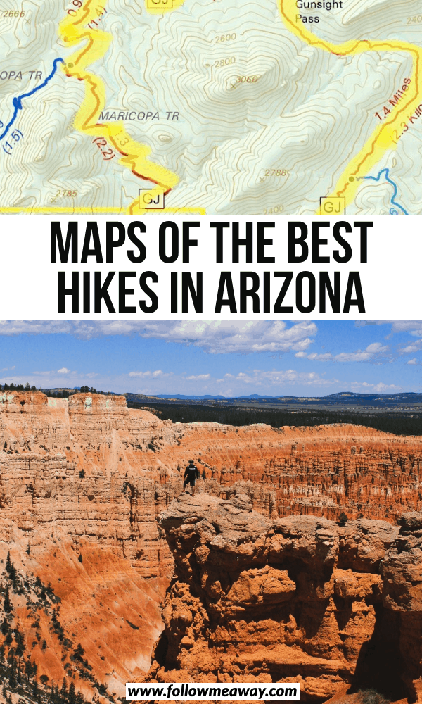 maps of the best hikes in arizona