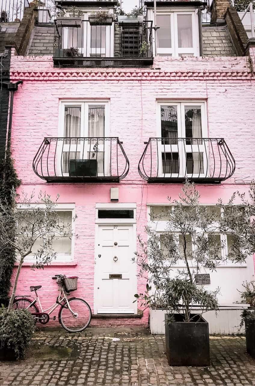 The pink house in St Lukes Mews is one of the most Instagrammable places in London