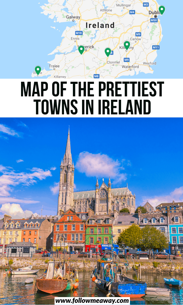 map of the prettiest towns in ireland