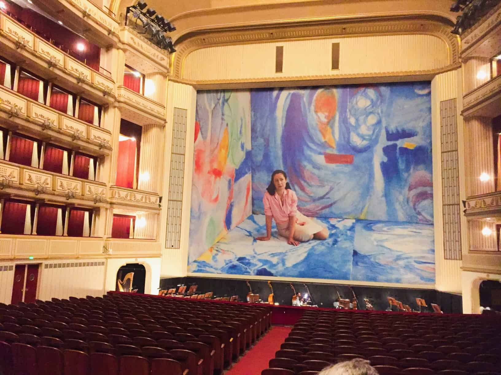 Inside of the Vienna opera house in Austria 