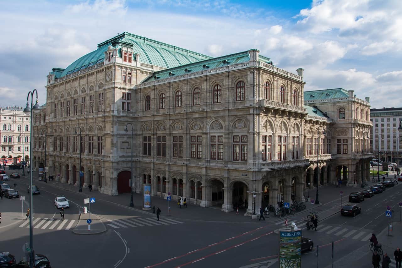 Outside of the Vienna Opera House