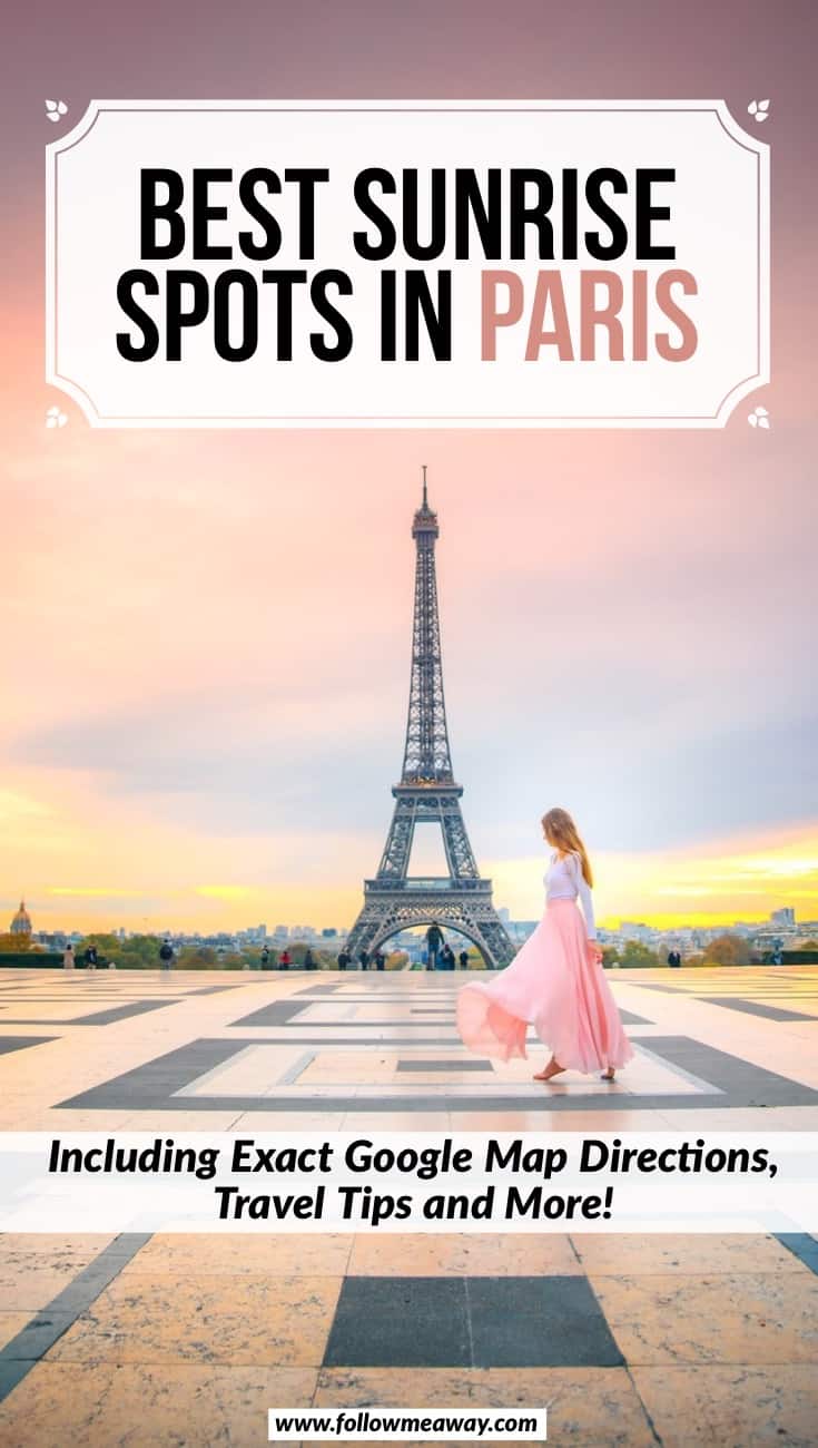 Best Sunrise Spots In Paris You Must See | Best Paris Instagram locations for sunrise | where to take photos during sunrise in Paris for Instagram | best things to do in Paris | Paris travel tips | Best Paris Instagram and photo spots for sunrise 